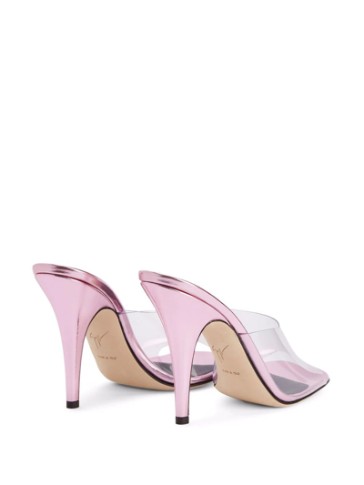 Shop Giuseppe Zanotti Earthshine Plexi-detail Sandals In Pink