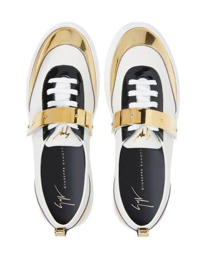 Shop Giuseppe Zanotti Zenas Low-top Sneakers In White