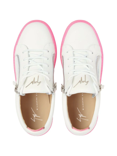 Shop Giuseppe Zanotti Gail Low-top Sneakers In White