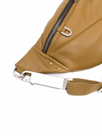 Shop Rick Owens Geo Panelled Belt Bag In Yellow