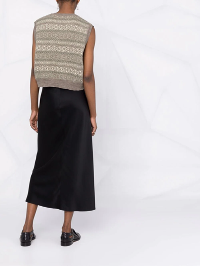 Maison Margiela Long Flared Skirt In Black