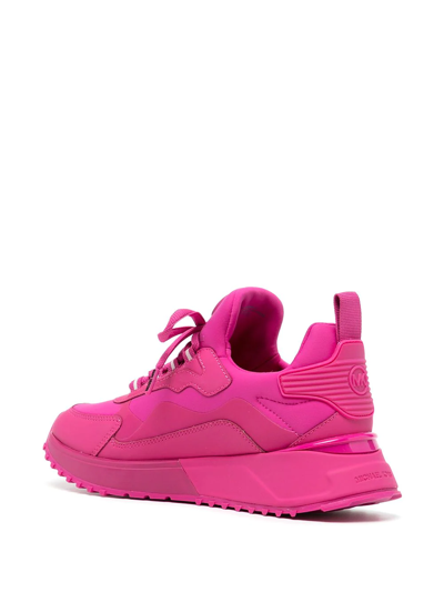 Shop Michael Michael Kors Theo Sport Lace-up Sneakers In Pink