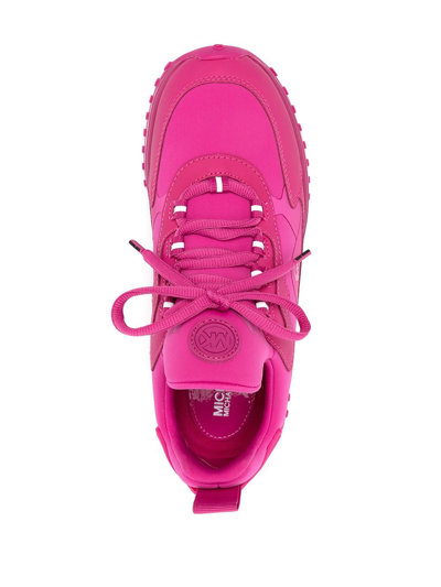 Shop Michael Michael Kors Theo Sport Lace-up Sneakers In Pink