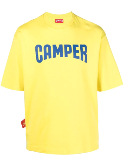 Shop Camper Logo-print Short-sleeve T-shirt In White