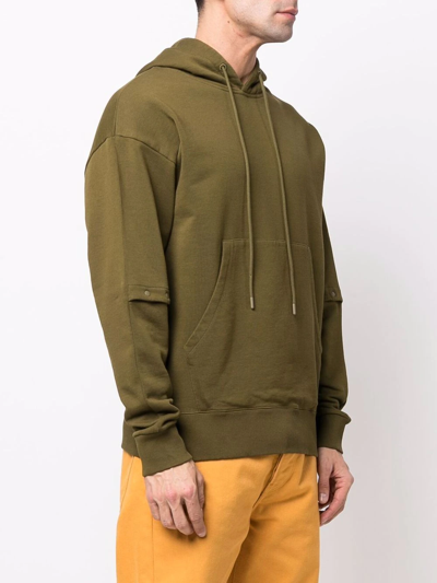 Camper Logo-patch Drawstring Hoodie In Green