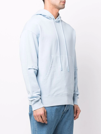 Camper Logo-patch Drawstring Hoodie In Blue