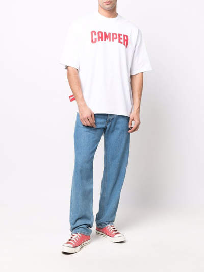 Shop Camper Logo-print Short-sleeve T-shirt In White