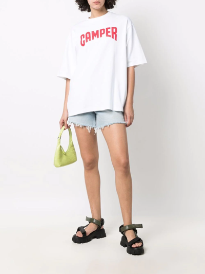 Shop Camper Logo-print Short-sleeve T-shirt In White