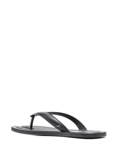 Shop Maison Margiela Tabi Flip-flops In Black