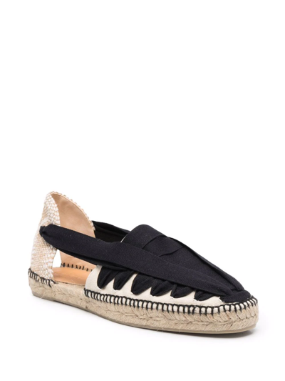 Castaã±er Norman Ribbon-woven Canvas Espadrilles In Black