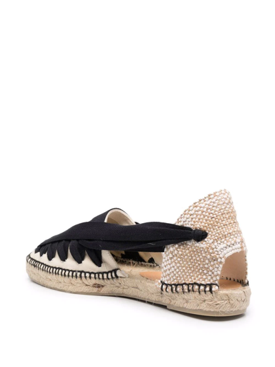 Castaã±er Norman Ribbon-woven Canvas Espadrilles In Black
