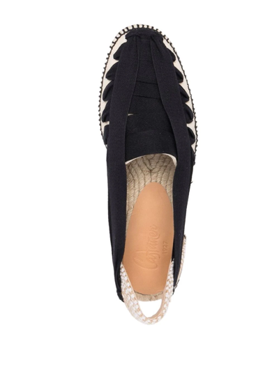 Castaã±er Norman Ribbon-woven Canvas Espadrilles In Black