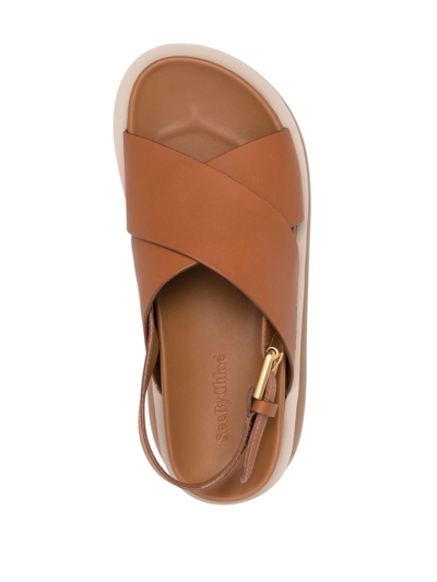 Shop See By Chloé Cicily Open-toe Sandals In Brown