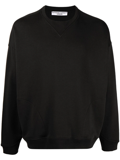 Shop Katharine Hamnett Logo-print Sweatshirt In Black