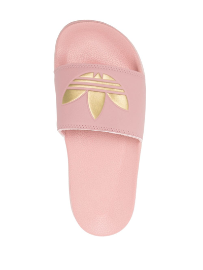 Adidas Originals Adilette Lite Trefoil-logo Slides In Pink
