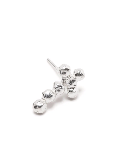 Shop Alighieri The Uncoded Path Stud Earring In Silver