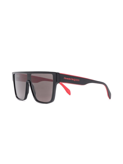 Shop Alexander Mcqueen Oversize Square-frame Sunglasses In Black
