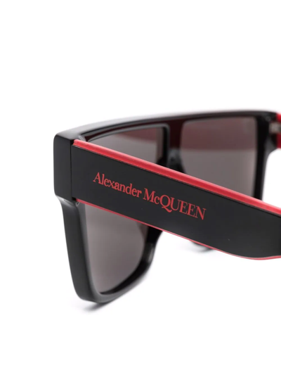 Shop Alexander Mcqueen Oversize Square-frame Sunglasses In Black