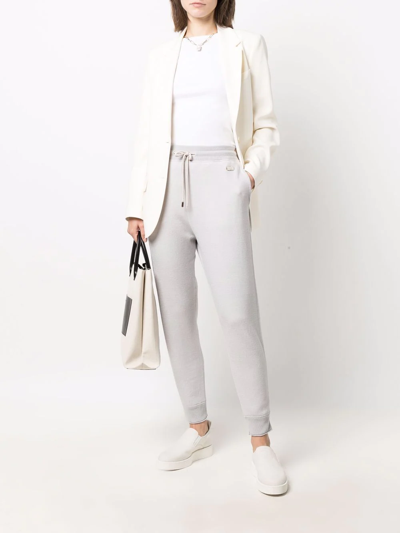 Shop Agnona Hose Drawstring-waist Track Pants In Grey