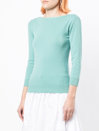 Agnès B. Long-sleeve Jersey Top In Green