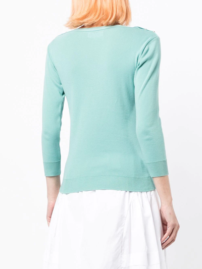 Agnès B. Long-sleeve Jersey Top In Green