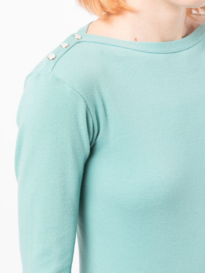 Agnès B. Long-sleeve Jersey Top In Green
