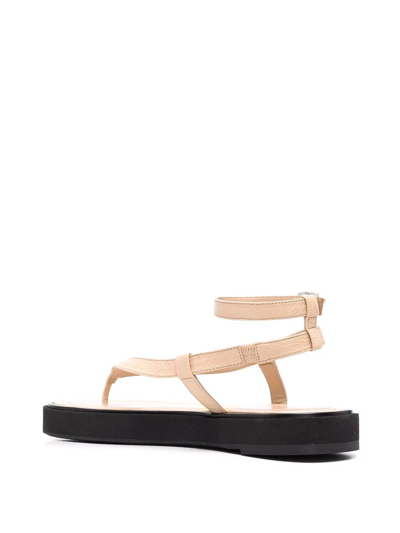 Shop By Far Cece Flatform Sandals In Neutrals