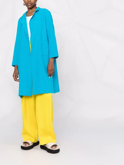 Daniela Gregis Oversized Open Front Coat In Blue
