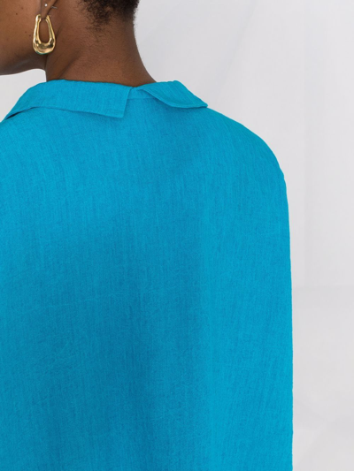 Daniela Gregis Oversized Open Front Coat In Blue