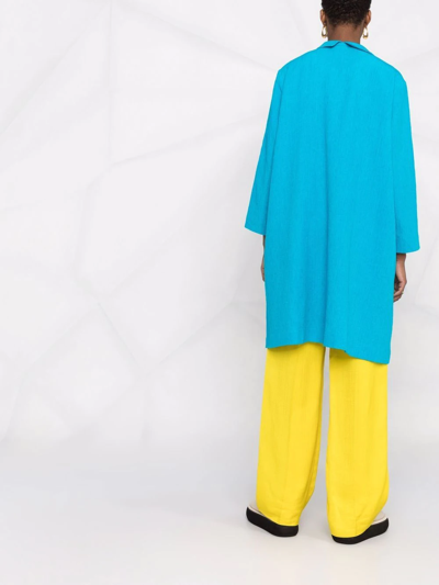 Daniela Gregis Oversized Open Front Coat In Blue
