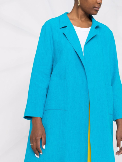 Daniela Gregis Oversized Open Front Coat In Blue