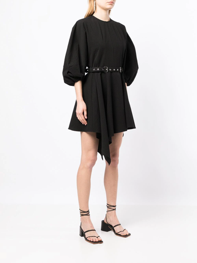 Shop Marques' Almeida Balloon-sleeve Dress In Black