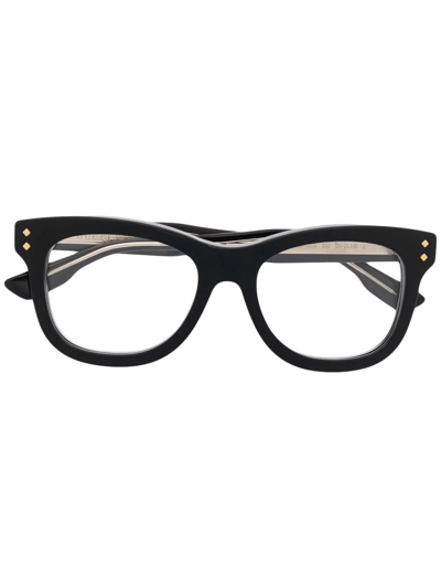 Shop Gucci Soft Cat-eye Optical Glasses In Black