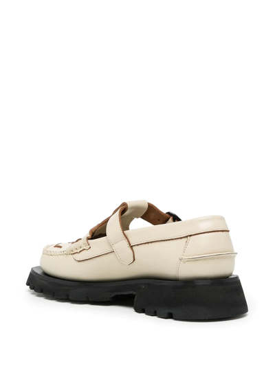 Shop Hereu Soller Sport T-bar Loafers In Neutrals