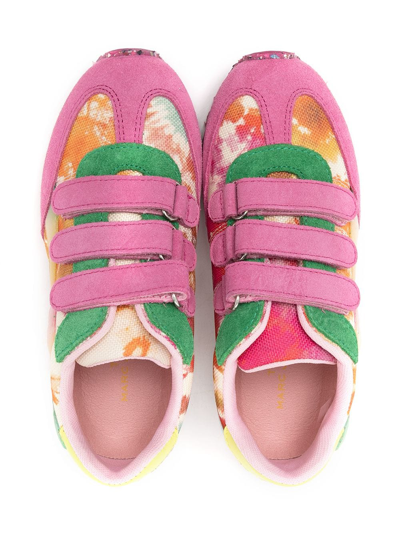 Shop The Marc Jacobs Panelled Touch-strap Sneakers In Pink