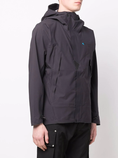 Klättermusen Asynja Hooded Rain Jacket In Black