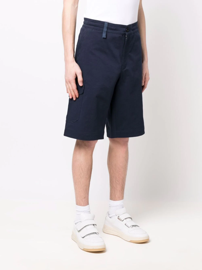 Shop Missoni Knitted-pocket Cargo Shorts In Blue