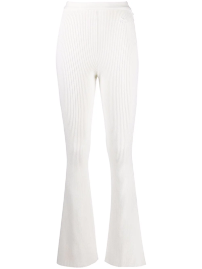 罗纹高腰喇叭裤