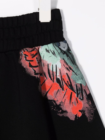 Shop Marcelo Burlon County Of Milan Wings-print Flared Skirt In Black