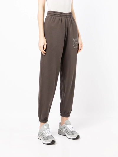 7 Days Active Logo-print Track Pants In Grey