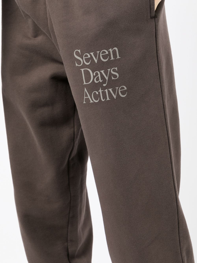 7 Days Active Logo-print Track Pants In Grey