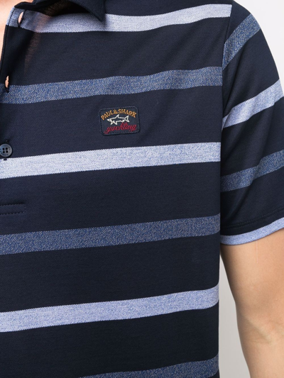 Shop Paul & Shark Save The Sea Cotton Polo Shirt In Blue