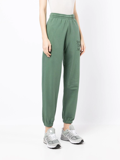 7 Days Active Logo-print Track Pants In Green