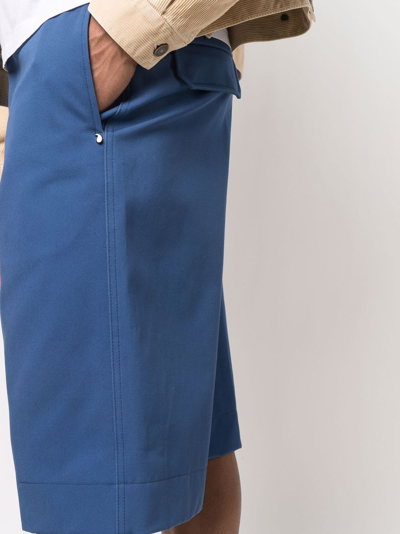 Shop Etro Straight-leg Chino Shorts In Blue