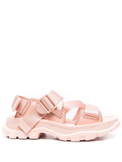 Shop Alexander Mcqueen Chunky Sole Trekking Sandals In Pink