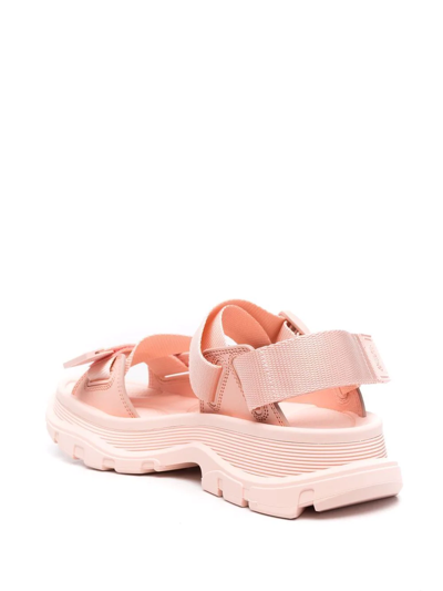 Shop Alexander Mcqueen Chunky Sole Trekking Sandals In Pink