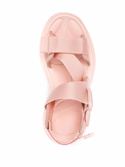 Shop Alexander Mcqueen Chunky Sole Trekking Sandals In Pink