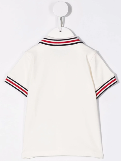 Shop Moncler Logo-patch Polo Shirt In White