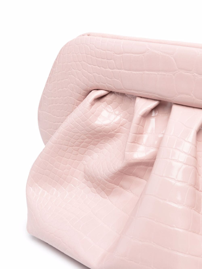 Themoirè Bios Embossed Clutch Bag In Pink