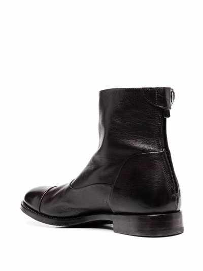 Shop Alberto Fasciani Abel Round-toe Ankle Boots In Brown